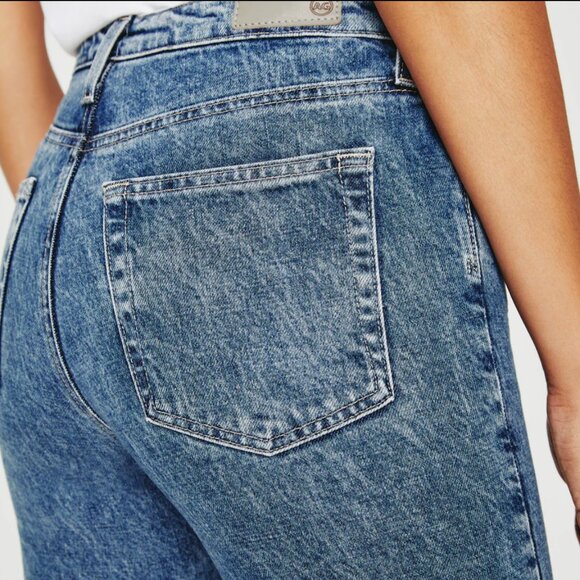 AG Adriano Goldschmied Isabelle High-Rise Straight Crop EUC Size 28R - Picture 3 of 15